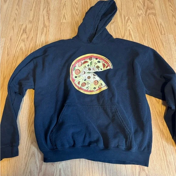 Men’s Custom Graphic Pizza Hoodie M/L - Picture 2 of 5